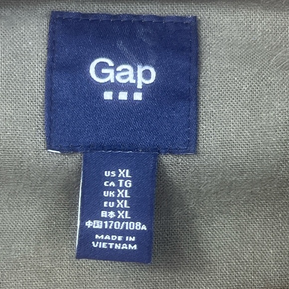 GAP Women’s XL Utility Swing Jacket Linen Cotton Blend Army Green - Picture 6 of 10